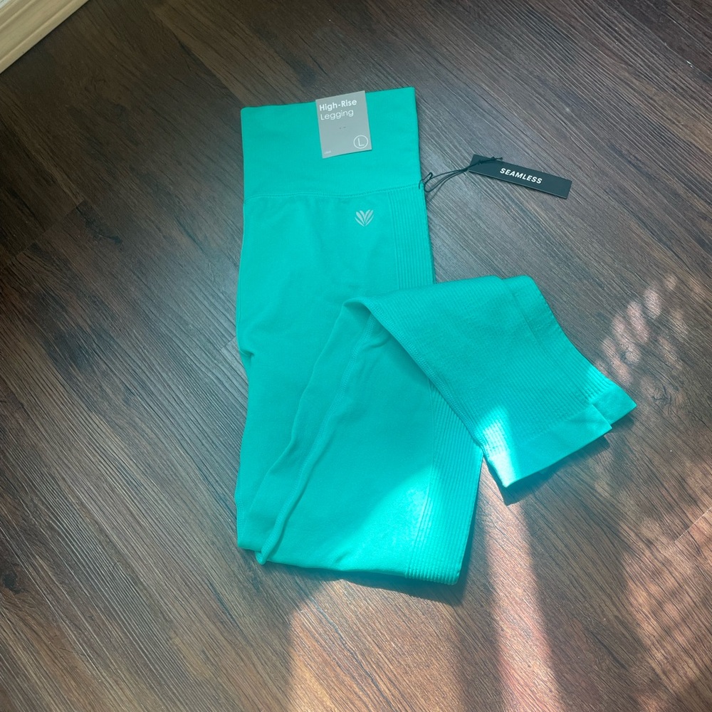 Forever 21 Teal High Rise Active Leggings